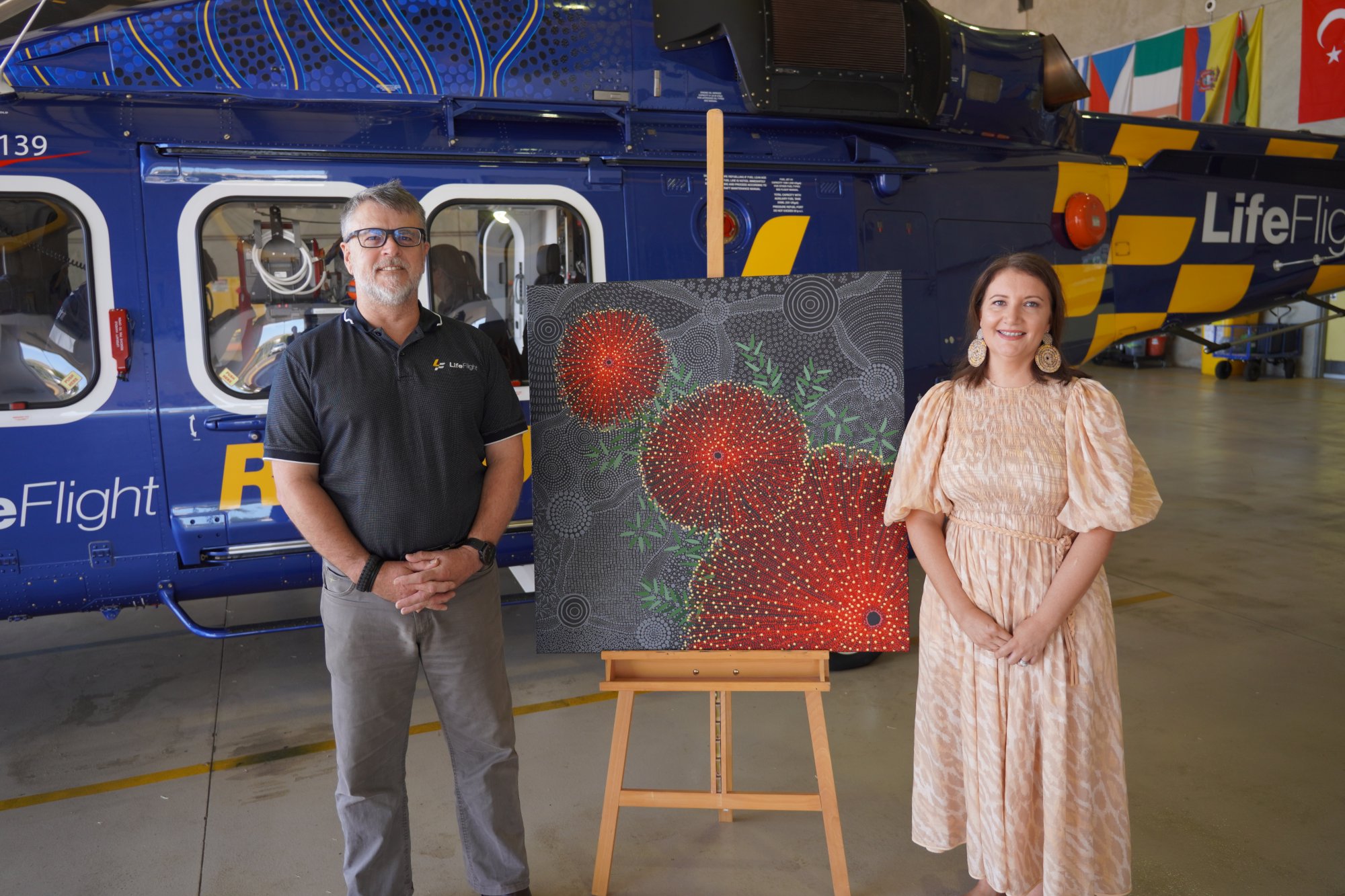 Gomeroi artist honours LifeFlight through artwork