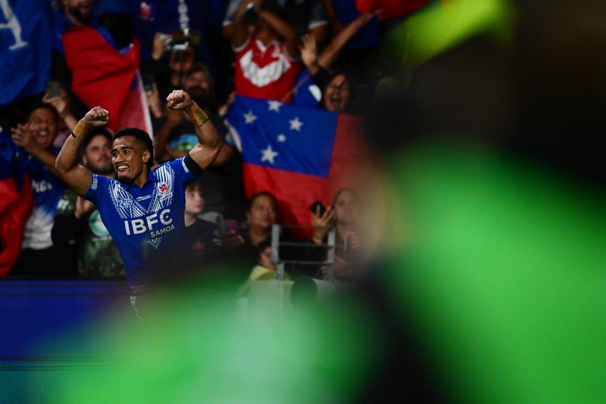 Dad jets to see Samoan Storm star play for first time