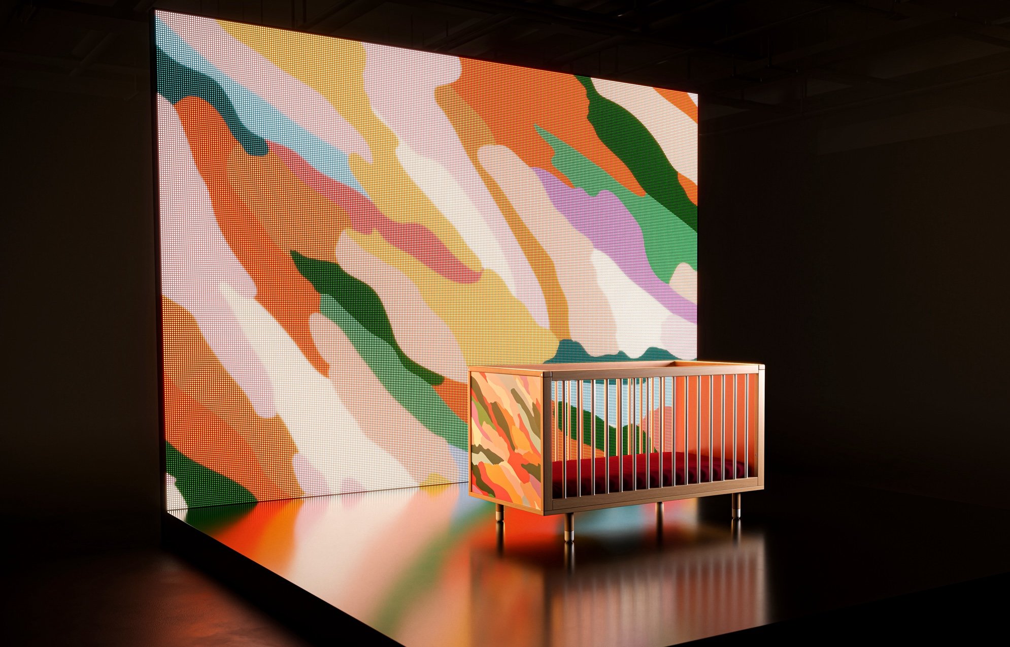 Indigenous artist's collaboration with cot designer brings new dimension to home nursery
