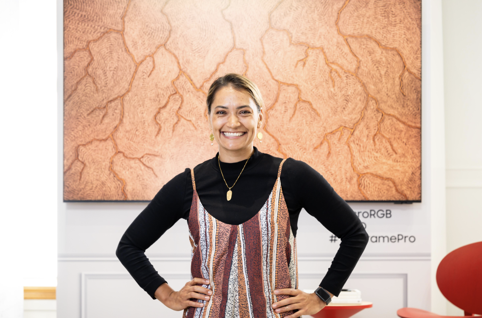 First Nations artist Sarrita King collaborates with Samsung on 2026 range