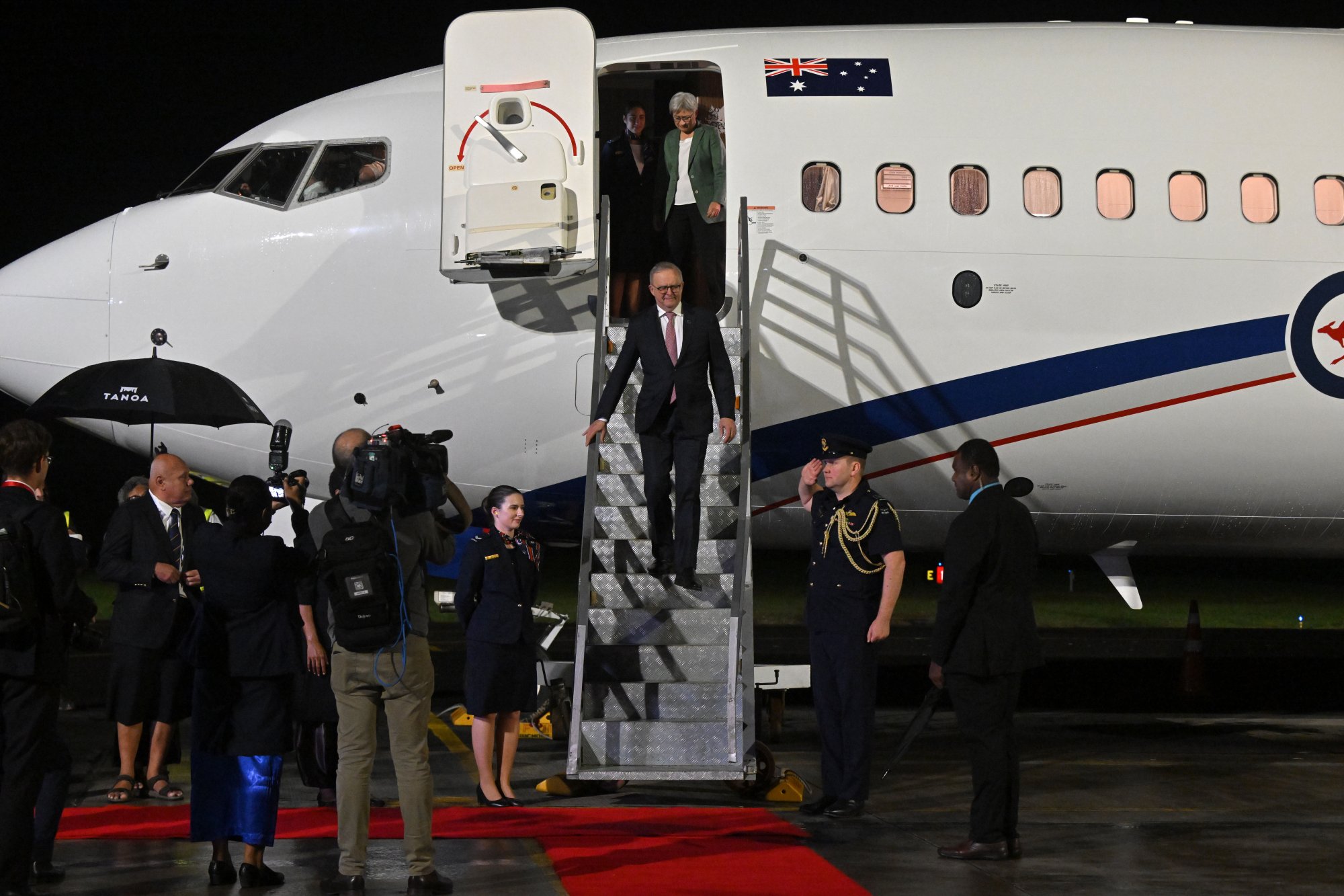 Albanese touches down in Fiji ahead of new Pacific deal