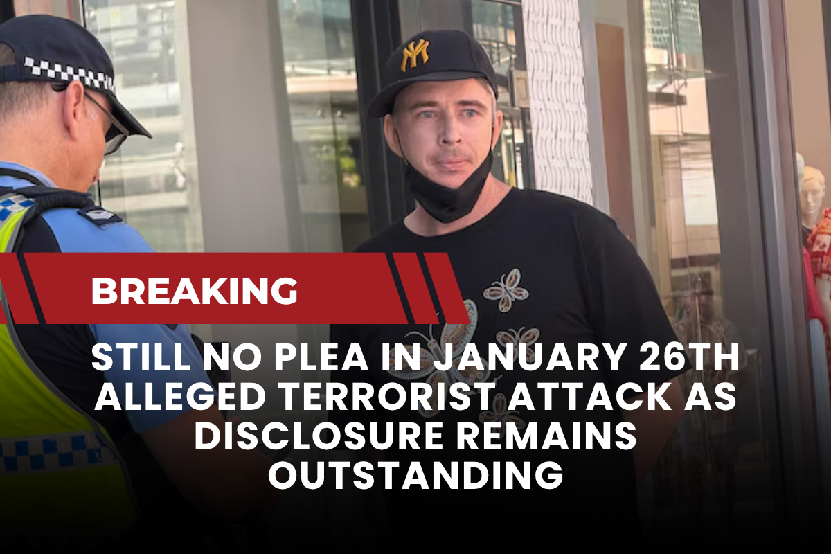 Still no plea from suspect in January 26 alleged terrorist attack