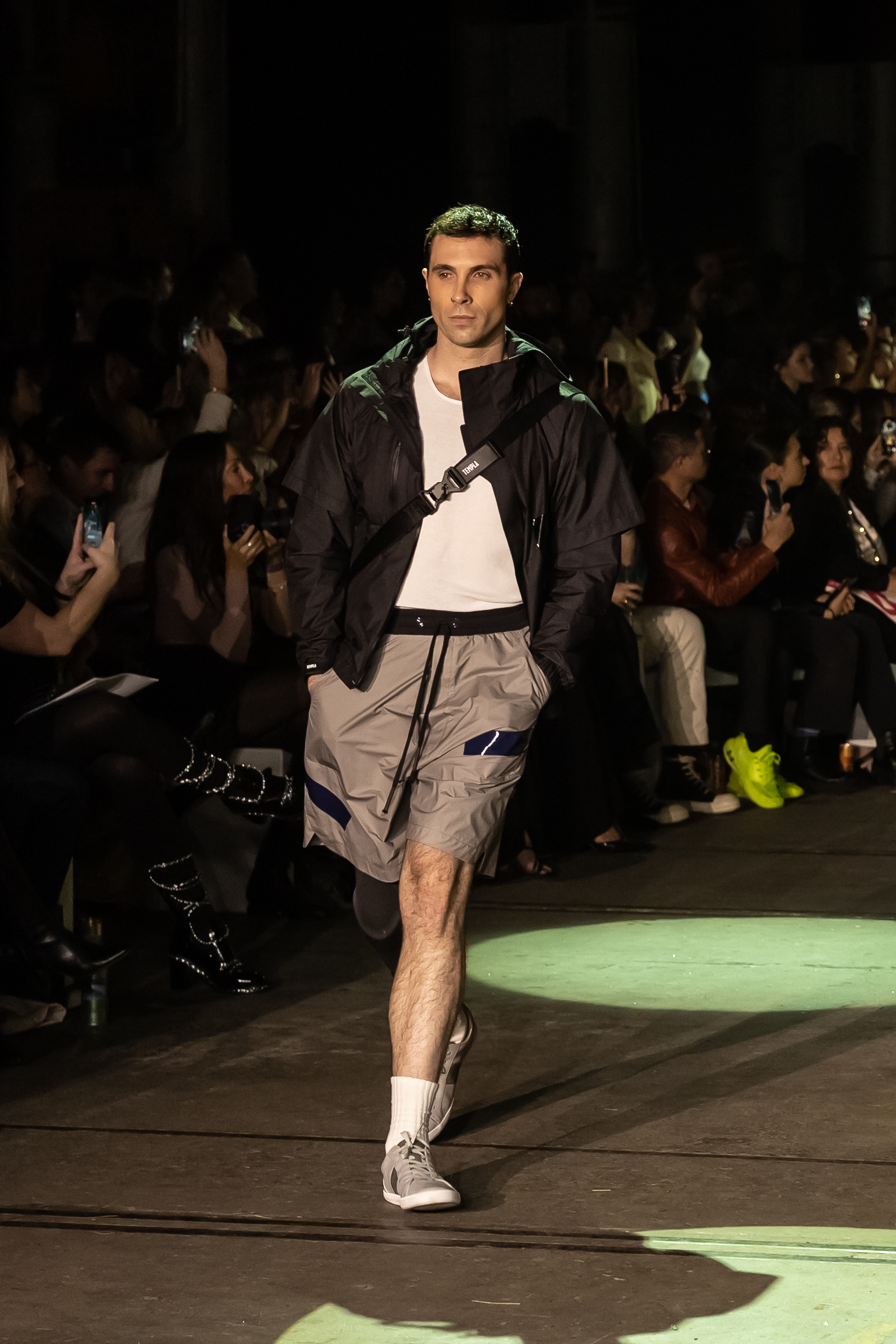 Indigenous model James Parr during the #WeWearAustralian x Afterpay Runway. (Image: Rob Hookey)