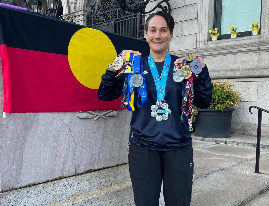 Allirra Jennings completed her sixth major marathon on just over five hours.