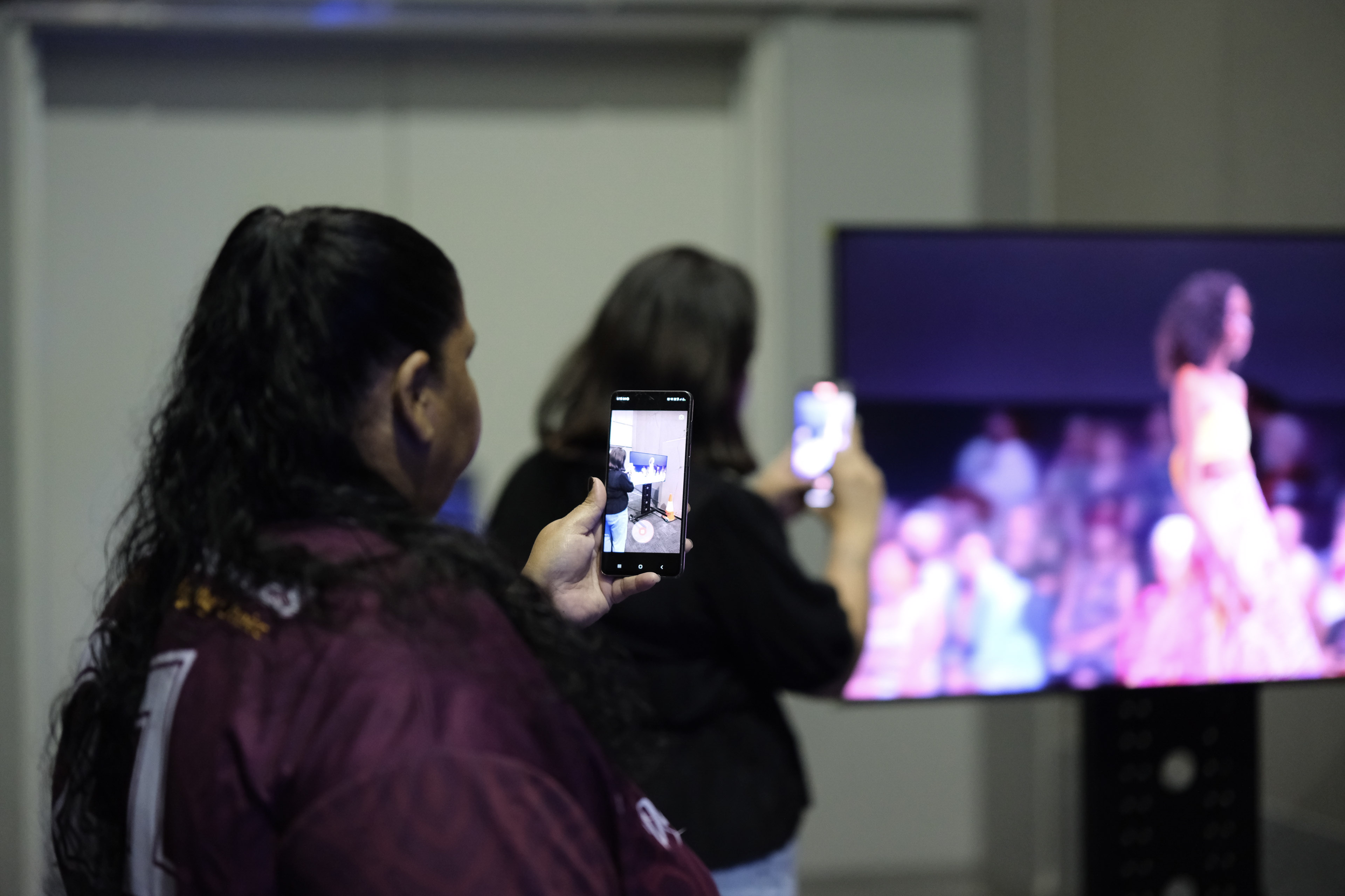DAAF team watching Country to Couture runway from backstage (Image: Michael Jalaru)