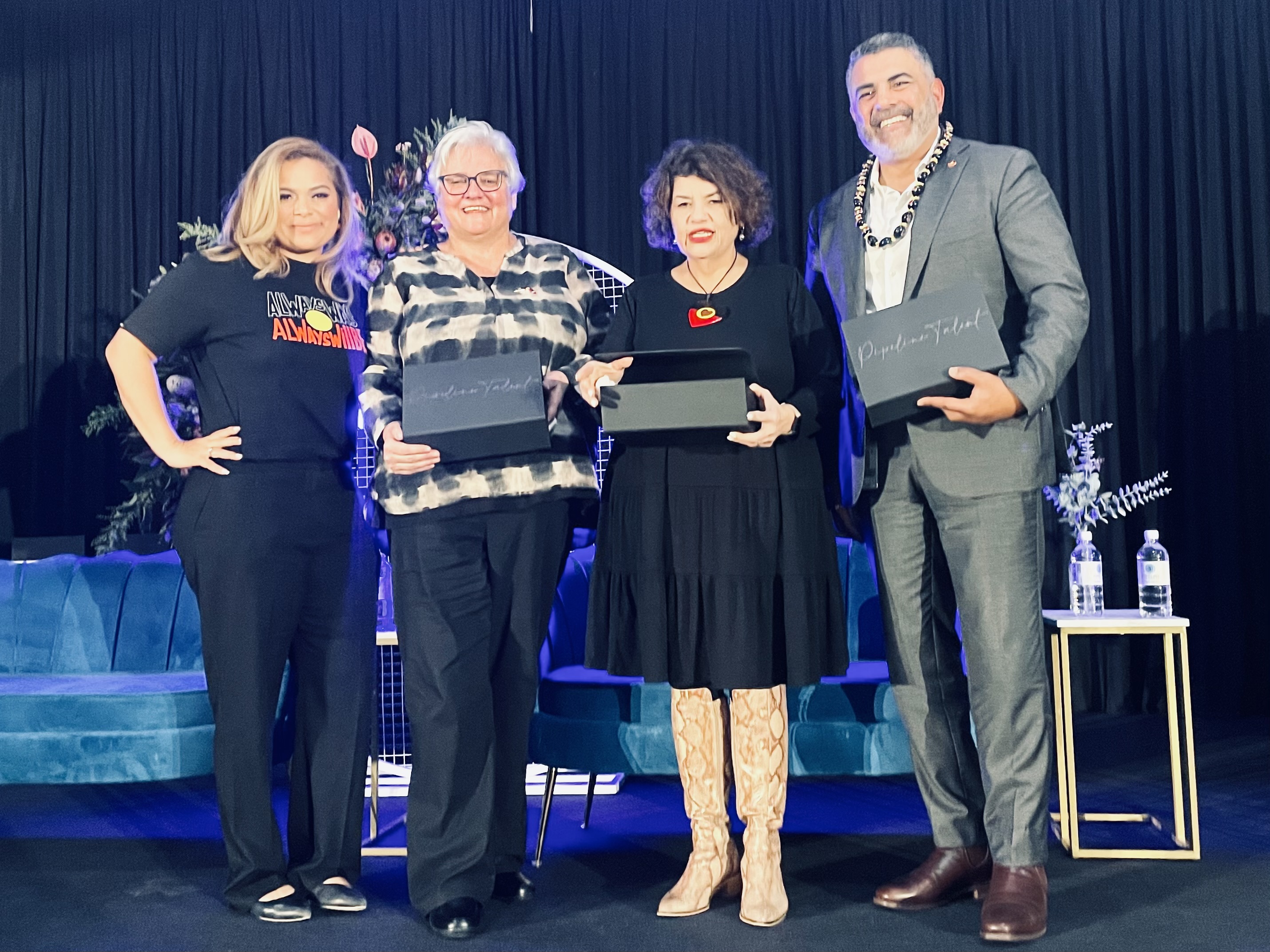 Mundanara Bayles, Katrina Fanning, Kirstie Peters and Ambassador Justin Monammed