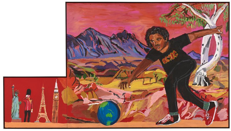 Vincent Namatjira returns to Archibald shortlist with bowling self-portrait