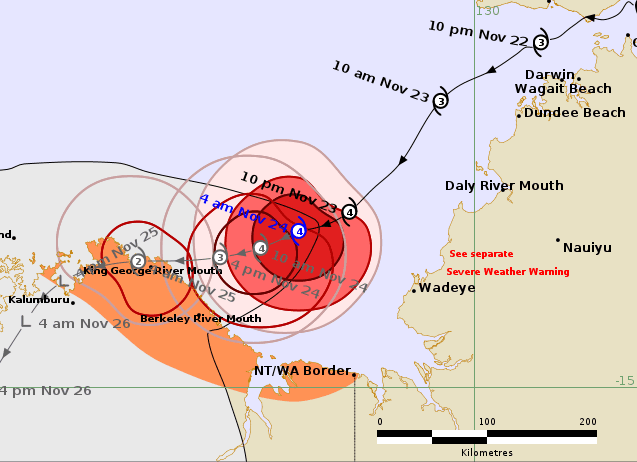 Cyclone Final Track Tropical Cyclone Fina remains Category 4, tracks to... | National ...